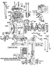 Cylinder,Piston,Gears,Oil parts for Briggs & Stratton Engine 302432-0161-99 from AppliancePartsPros.com