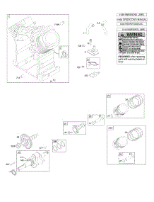 Camshaft, Crankshaft, Cylinder, Piston, Rings, Connecting Rod parts for Briggs & Stratton Engine 303447-0418-01 from AppliancePartsPros.com