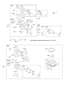 Carburetor parts for Briggs & Stratton Engine 303447-1189-E1 from AppliancePartsPros.com