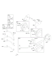Exhaust System #2 parts for Briggs & Stratton Engine 303447-1312-E9 from AppliancePartsPros.com