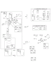 Carburetor, Fuel Supply, Kit - Carburetor Overhaul parts for Briggs & Stratton Engine 303772-1055-A3 from AppliancePartsPros.com
