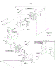 Cylinder Head, Valves, Gasket Set - Valve parts for Briggs & Stratton Engine 303772-1055-A3 from AppliancePartsPros.com