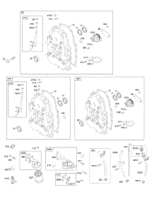 Crankcase Cover, Lubrication, Oil Filter Adapter, parts for Briggs & Stratton Engine 305442-0123-E1 from AppliancePartsPros.com