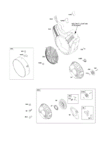 Blower Housing, Rewind Starter parts for Briggs & Stratton Engine 305442-0156-E1 from AppliancePartsPros.com