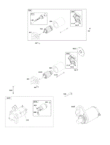 Electric Starter parts for Briggs & Stratton Engine 305442-0197-E9 from AppliancePartsPros.com