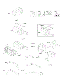 Exhaust Systems parts for Briggs & Stratton Engine 305447-0155-E1 from AppliancePartsPros.com