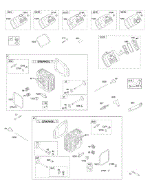 Cylinder Head, Valve Covers parts for Briggs & Stratton Engine 305447-0254-B1 from AppliancePartsPros.com