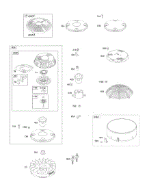 Rewind Starter, Flywheel, Rotating / Debris Screen parts for Briggs & Stratton Engine 305777-0113-E1 from AppliancePartsPros.com