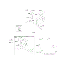 Muffler, Exhaust Manifold parts for Briggs & Stratton Engine 305777-0133-G1 from AppliancePartsPros.com