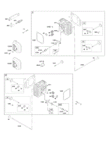 Cylinder Heads, Rocker Covers, Spark Plug parts for Briggs & Stratton Engine 305777-0138-B1 from AppliancePartsPros.com
