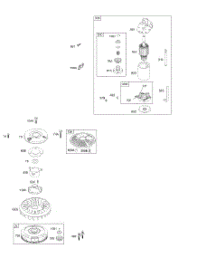 Electric Starter, Flywheel parts for Briggs & Stratton Engine 310707-0114-E1 from AppliancePartsPros.com