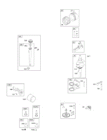 Crankshaft, Piston, Camshaft, Oil parts for Briggs & Stratton Engine 311777-0152-E1 from AppliancePartsPros.com