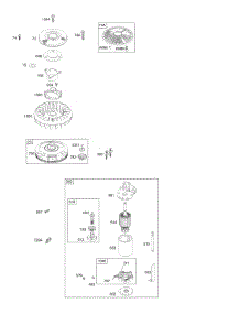 Electric Starter, Flywheel, Rotating Screen parts for Briggs & Stratton Engine 311777-0152-E1 from AppliancePartsPros.com