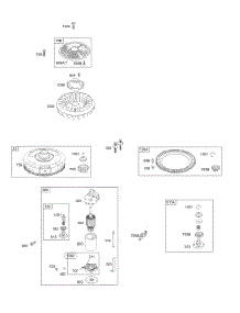 Electric Starter, Flywheel parts for Briggs & Stratton Engine 312707-0136-E1 from AppliancePartsPros.com