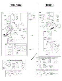 Carburetor, Kit / Gasket Sets - Carburetor parts for Briggs & Stratton Engine 312777-0130-E1 from AppliancePartsPros.com