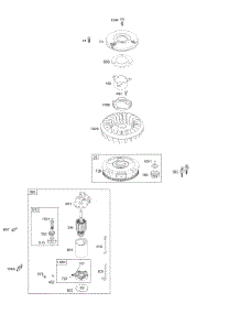 Electric Starter, Flywheel parts for Briggs & Stratton Engine 313707-0162-E1 from AppliancePartsPros.com