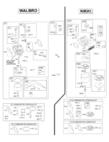 Carburetor, Kit / Gasket Sets - Carburetor parts for Briggs & Stratton Engine 313777-0112-E1 from AppliancePartsPros.com