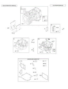 Crankcase Cover / Sump, Cylinder, Kit / Gasket Sets - Engine parts for Briggs & Stratton Engine 313777-0163-E1 from AppliancePartsPros.com