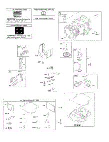 Crankshaft, Cylinder, Engine Sump, Gasket Set-Engine, Operator's Manual, Piston, Rings, Connecting Rod, Warning Label parts for Briggs & Stratton Engine 31A507-4111-B1 from AppliancePartsPros.com