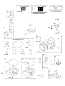 Camshaft, Crankshaft, Cylinder, Engine Sump, Gasket Set - Engine, Operator's Manual, Piston, Rings, Connecting Rod, Warning Label parts for Briggs & Stratton Engine 31A607-0116-E1 from AppliancePartsPros.com