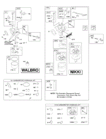 Carburetor, Kit - Carburetor Overhaul parts for Briggs & Stratton Engine 31A607-0117-E1 from AppliancePartsPros.com
