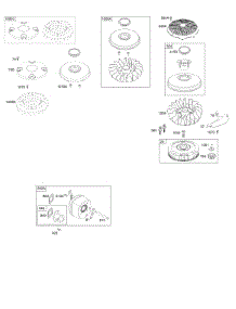 Flywheel parts for Briggs & Stratton Engine 31A707-0525-E1 from AppliancePartsPros.com