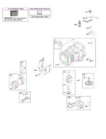 Camshaft, Crankshaft, Cylinder, Operator's Manual, Piston, Rings, Connecting Rod, Warning Label parts for Briggs & Stratton Engine 31A807-0905-G5 from AppliancePartsPros.com