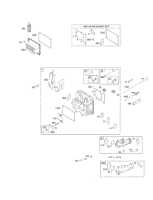 Cylinder Head, Gasket Set - Valve, Lubrication, Valves parts for Briggs & Stratton Engine 31A807-0905-G5 from AppliancePartsPros.com