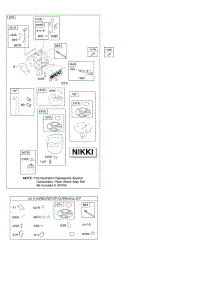 Kit - Nikki Carburetor Overhaul, Nikki Carburetor parts for Briggs & Stratton Engine 31A807-0905-G5 from AppliancePartsPros.com