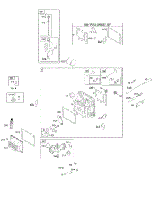 Cylinder Head, Gasket Set - Valve, Lubrication, Valves parts for Briggs & Stratton Engine 31B707-0101-E1 from AppliancePartsPros.com