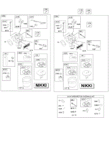 Carburetor, Kit - Carburetor Overhaul parts for Briggs & Stratton Engine 31B775-0120-E2 from AppliancePartsPros.com