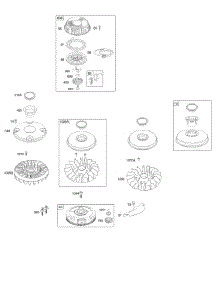 Flywheel, Rewind Starter parts for Briggs & Stratton Engine 31B775-0122-E2 from AppliancePartsPros.com