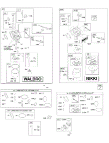 Carburetor, Fuel Supply, Kit - Carburetor Overhaul parts for Briggs & Stratton Engine 31D777-0233-E1 from AppliancePartsPros.com