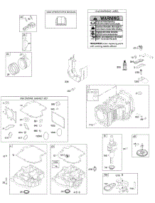 Crankshaft, Cylinder, Engine Sump, Gasket Set - Engine, Operator's Manual, Piston, Rings, Connecting Rod, Warning Label parts for Briggs & Stratton Engine 31D777-0233-E1 from AppliancePartsPros.com