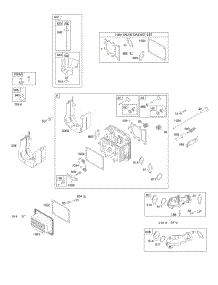 Cylinder Head, Gasket Set-Valve, Intake Manifold, Lubrication, Valves parts for Briggs & Stratton Engine 31E677-0147-B1 from AppliancePartsPros.com