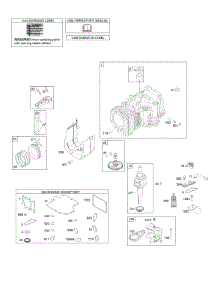 Camshaft, Crankshaft, Cylinder, Gasket Set - Engine, Operator's Manual, Piston, Rings, Connecting Rod, Warning Label parts for Briggs & Stratton Engine 31E777-0126-E1 from AppliancePartsPros.com