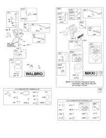 Carburetor, Kit - Carburetor Overhaul parts for Briggs & Stratton Engine 31E777-0443-E1 from AppliancePartsPros.com