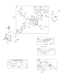 Cylinder Head, Exhaust System, Gasket Set - Valve, Valves parts for Briggs & Stratton Engine 31E877-4502-G5 from AppliancePartsPros.com