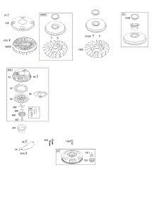 Flywheel, Rewind Starter parts for Briggs & Stratton Engine 31F707-0132-E1 from AppliancePartsPros.com