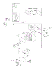 Cylinder Head, Gasket Set - Valve, Intake Manifold, Lubrication, Valves parts for Briggs & Stratton Engine 31F775-0116-E1 from AppliancePartsPros.com