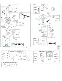 Carburetor, Kit - Carburetor Overhaul parts for Briggs & Stratton Engine 31F777-0123-E1 from AppliancePartsPros.com