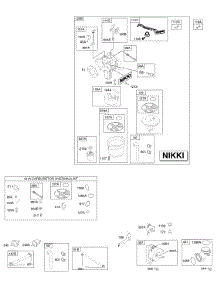 Carburetor, Fuel Supply parts for Briggs & Stratton Engine 31F777-0124-E1 from AppliancePartsPros.com