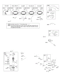 Alternator, Controls, Electric Starter, Governor Spring, Ignition parts for Briggs & Stratton Engine 31G777-0196-E1 from AppliancePartsPros.com