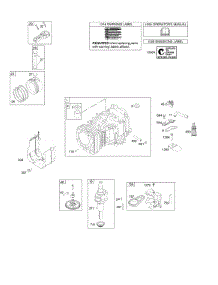 Camshaft, Crankshaft, Cylinder, Operator's Manual, Piston, Rings, Connecting Rod, Warning Label parts for Briggs & Stratton Engine 31G777-3036-G5 from AppliancePartsPros.com