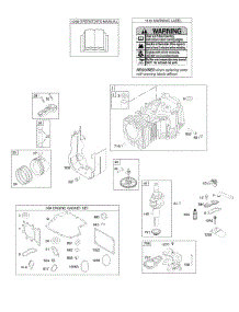 Camshaft, Crankshaft, Cylinder, Operator's Manual, Piston, Rings, Connecting Rod, Warning Label parts for Briggs & Stratton Engine 31H777-0202-E2 from AppliancePartsPros.com