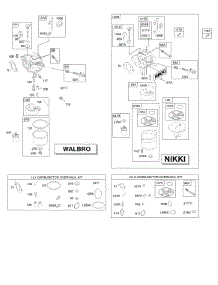 Carburetor, Kit - Carburetor Overhaul parts for Briggs & Stratton Engine 31L777-0171-E1 from AppliancePartsPros.com