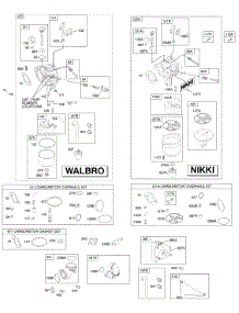 Carburetor, Fuel Supply, Kit - Carburetor Overhaul parts for Briggs & Stratton Engine 31M777-0234-E2 from AppliancePartsPros.com