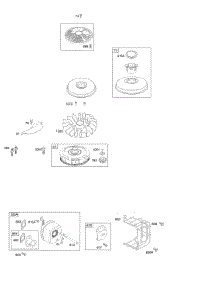 Exhaust System, Flywheel parts for Briggs & Stratton Engine 31M977-0112-E1 from AppliancePartsPros.com