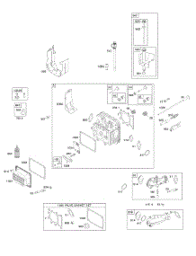 Cylinder Head, Gasket Set - Valve, Lubrication, Valves parts for Briggs & Stratton Engine 31N707-0101-B1 from AppliancePartsPros.com