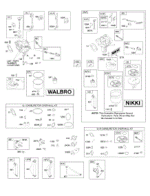 Carburetor, Fuel Supply, Kit - Carburetor Overhaul parts for Briggs & Stratton Engine 31N707-0301-E1 from AppliancePartsPros.com